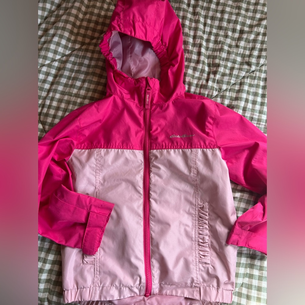 Eddie Bauer Girls Bright Hot Pink Hooded Jacket
